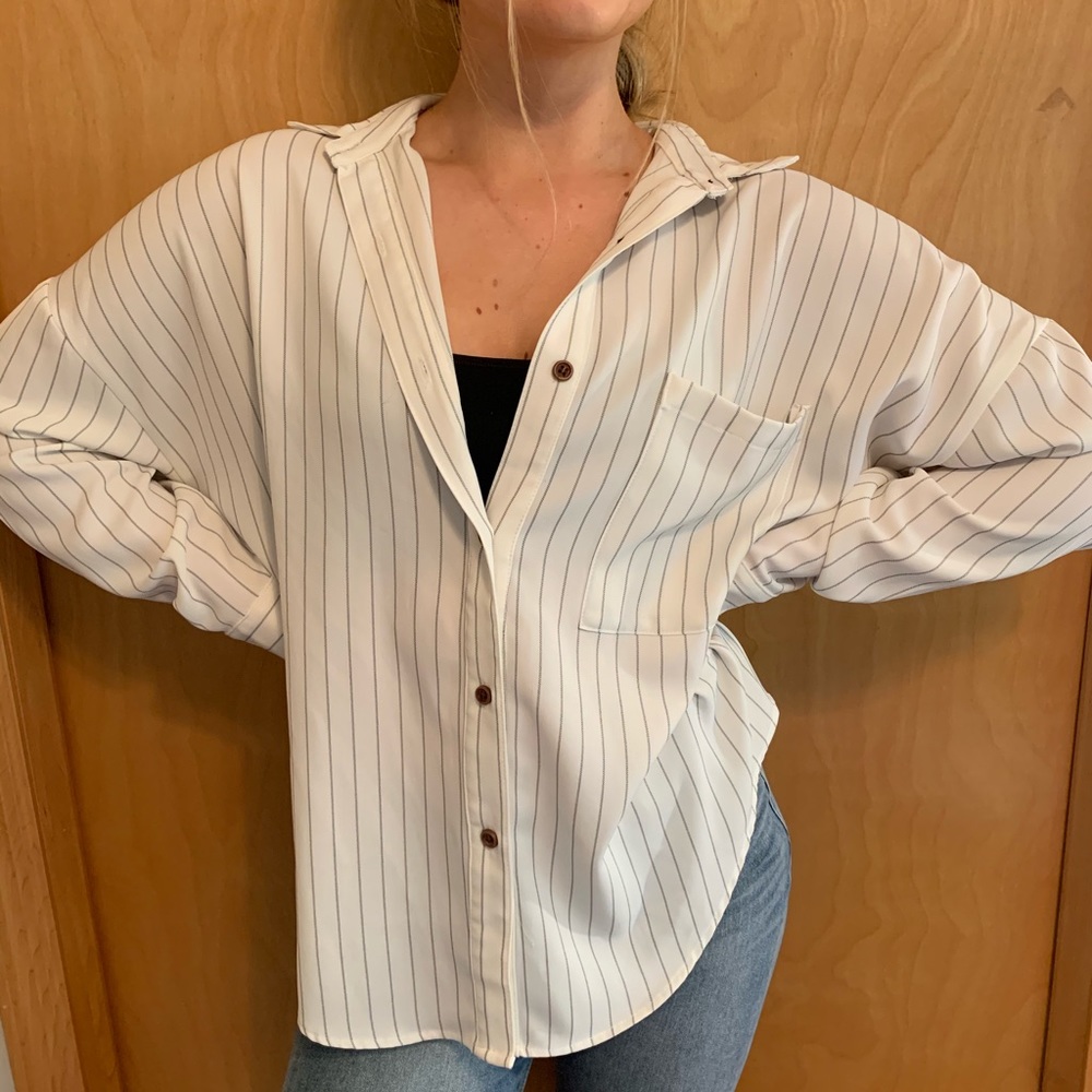 Oversized Striped Blouse